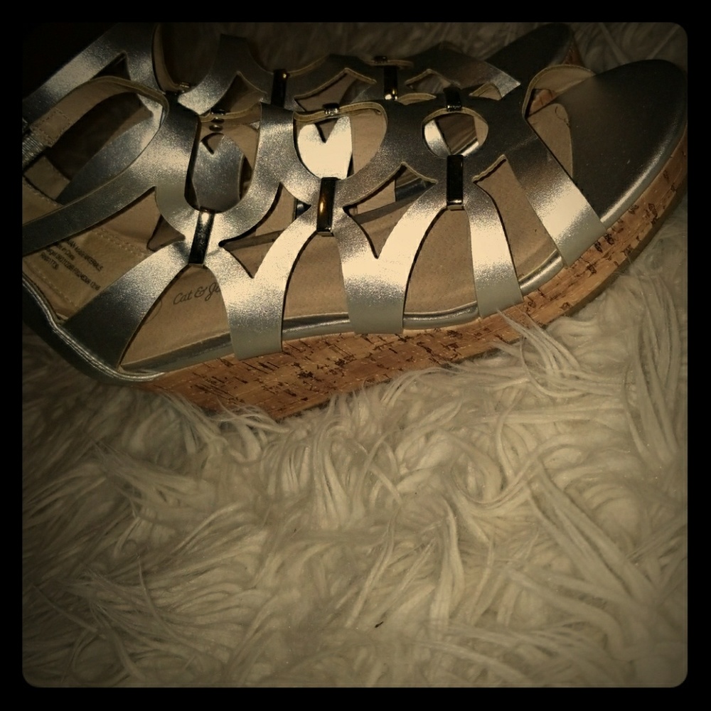 Silver wedges.